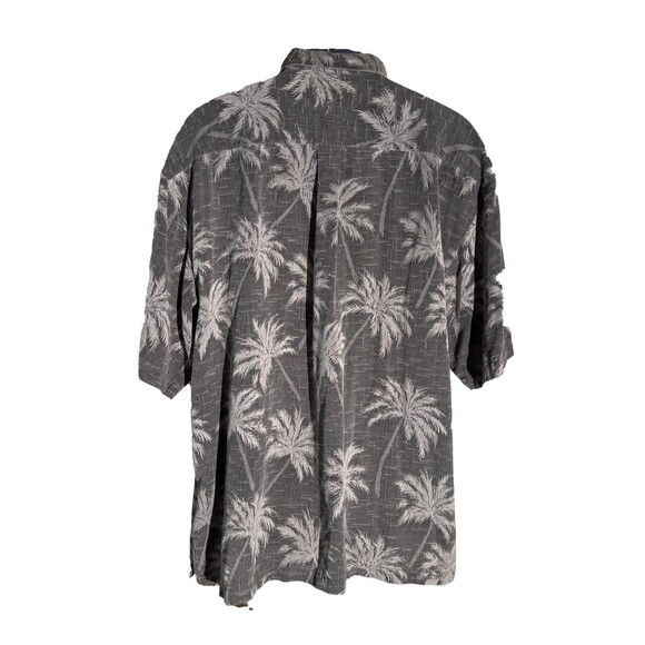 JAMAICA JAXX Men's Short Sleeve Button Down Floral Hawaiian Shirt Gray XL - Picture 3 of 5